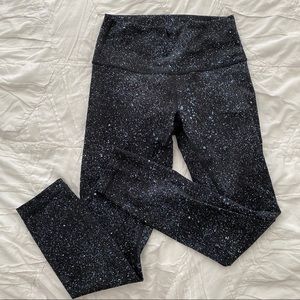 Lululemon Crop Wunder Under Galaxy Print